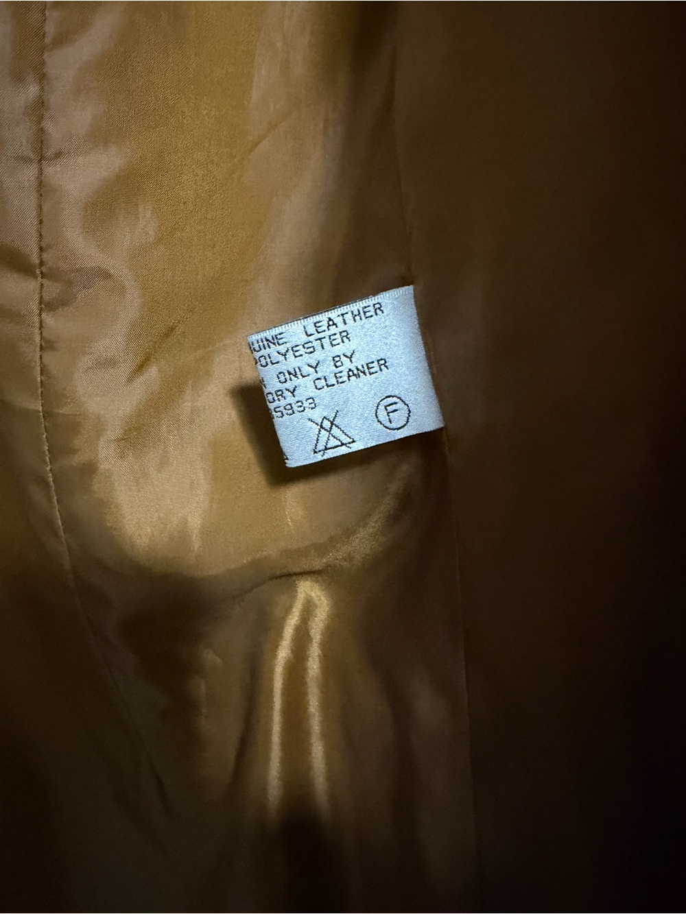 Vintage suede Shearling Trim Suede Coat - Tan - Picture 5 of 5